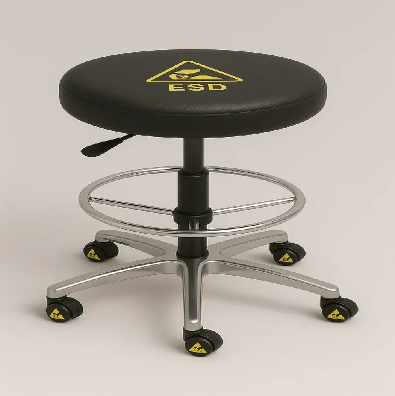 Esd Stool With Moving Wheel image 1