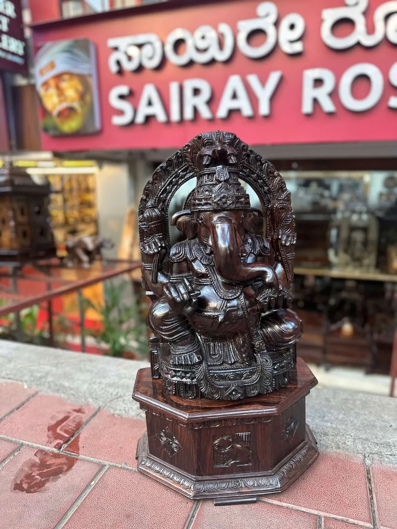 Rosewood Ganesh Idol image 1