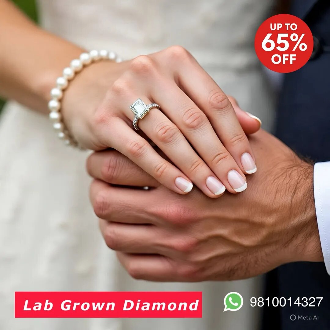 1 Carat Lab Grown Diamond Ring Cost Delhi image 1