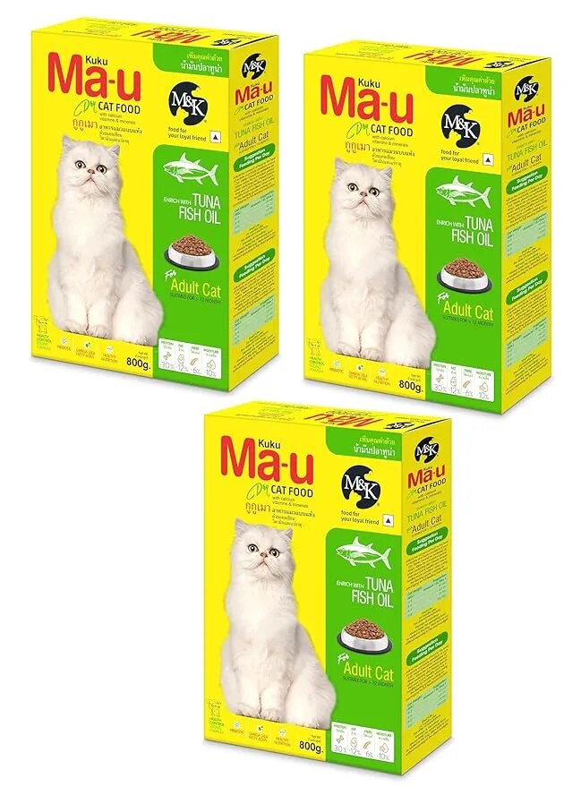 M&K Dry Adult Cat Food, Enriched with Tuna Fish Oil Flavour (Pack of 1) image 1