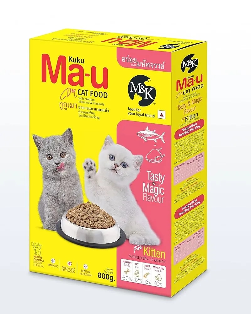 M&K Cat Kitten Pet Food - Tasty and Magic Flavour - 800 GM image 1
