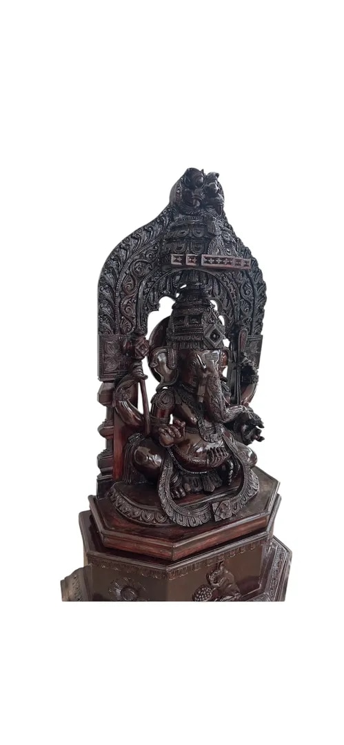 Rosewood Ganesha Idol image 1