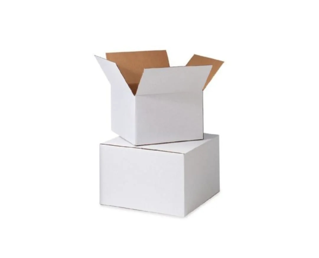White Duplex Corrugated Box image 1