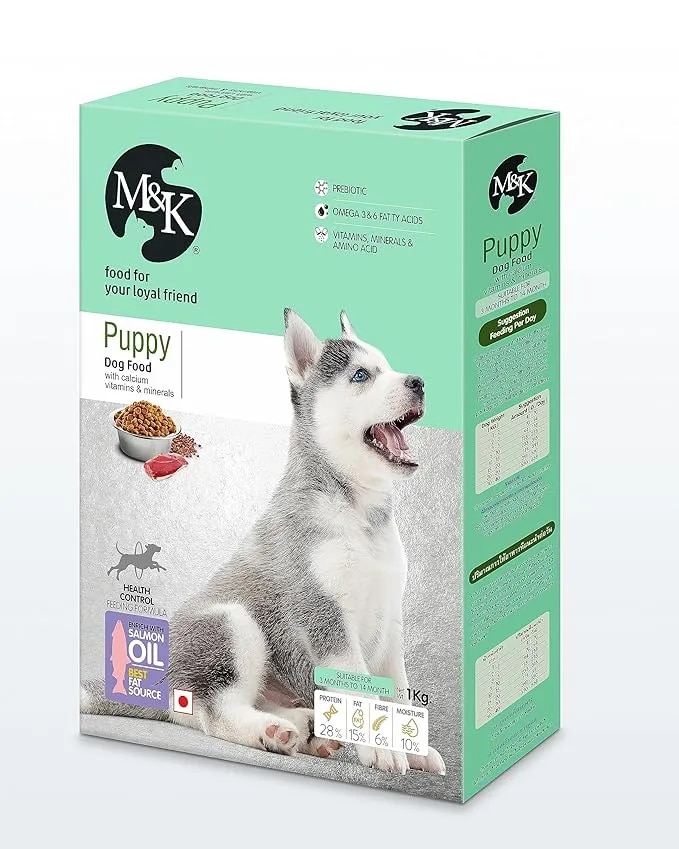M&K Dog/Puppy Pet Food with Salmon Oil - 1 KG image 1