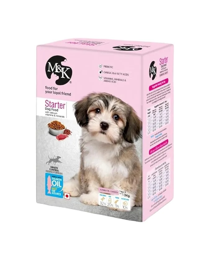 M&K Dog Starter Pet Food with Salmon Oil - 3 KG image 1