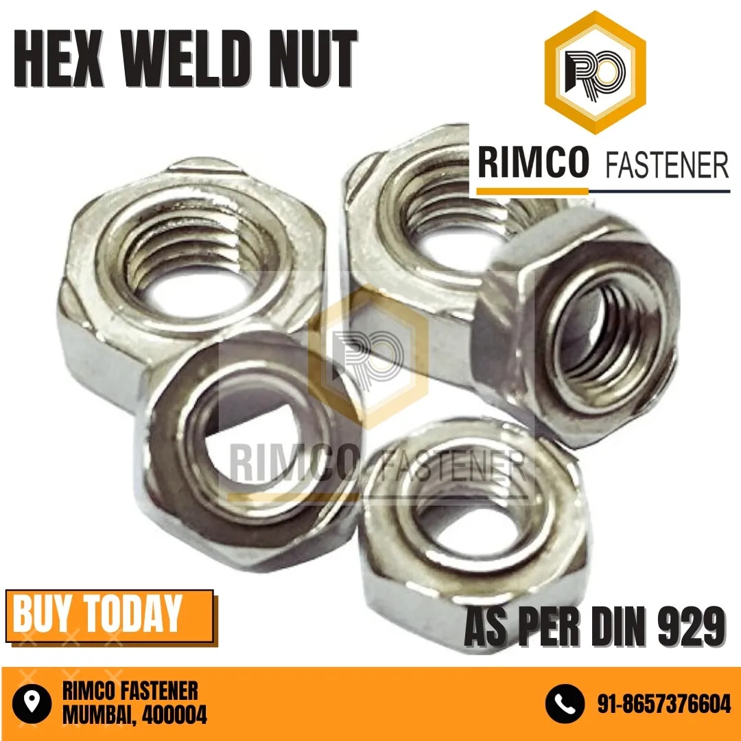 Stainless Steel 304 Hex Weld Nut image 1