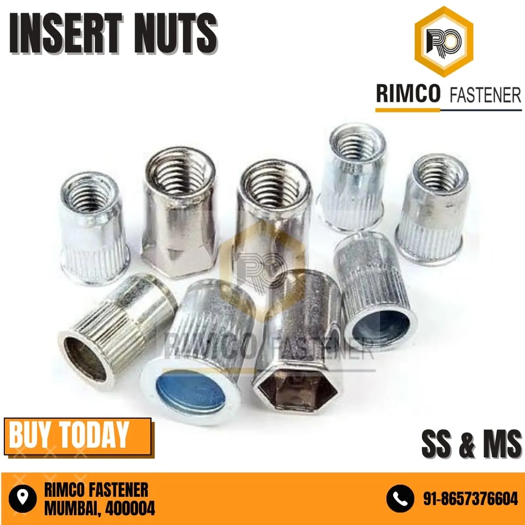 STAINLESS STEEL ROUND BODY LARGE HEAD INSERT NUT image 1