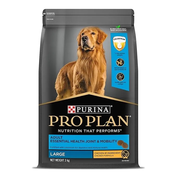 PURINA Pro Plan Adult Dog Kibble Food for Large Breed Dogs, 3Kg Pack image 1