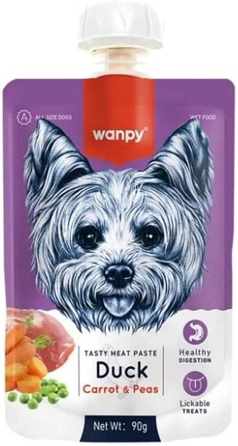 Wanpy Tasty Meat Paste Duck+Carrot & Pea Dog Treats 90g image 1