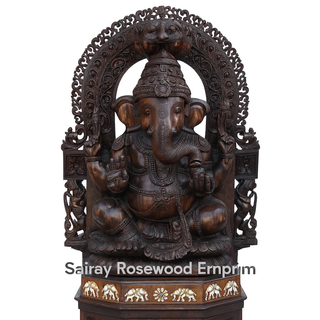 Rosewood Ganapati Idol image 1