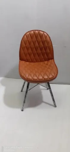 Leather Brown Office Visitor Chair image 1