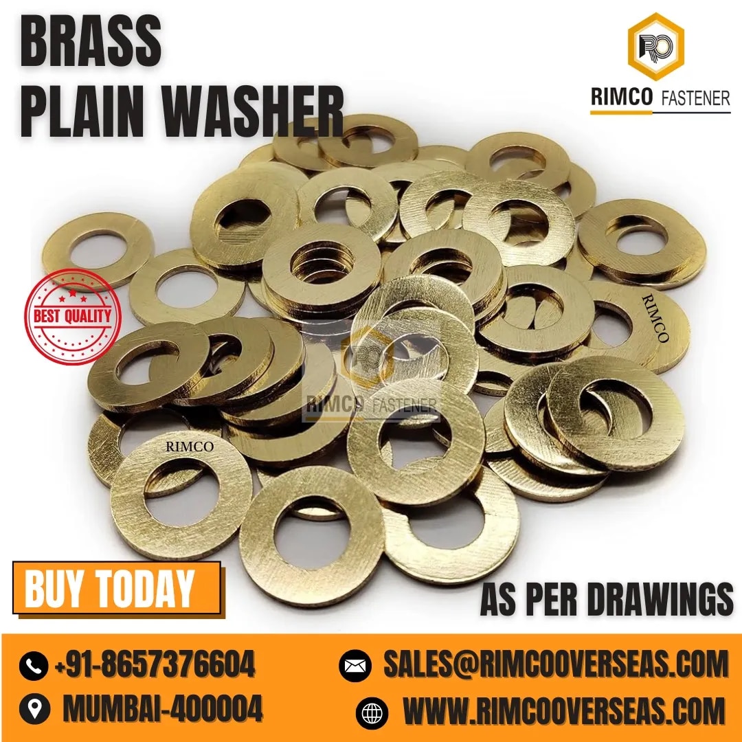 BRASS PLAIN WASHER image 1