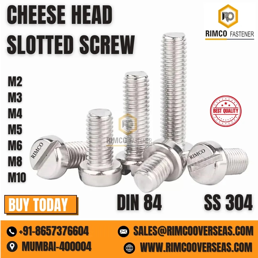 CHEESE HEAD SLOTED SCREW image 1