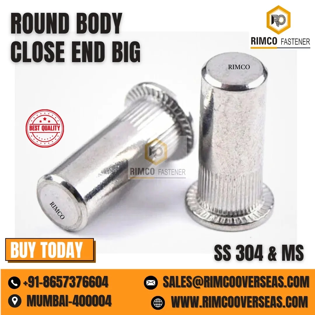 ROUND BODY CLOSED END LARGE HEAD INSERT NUT image 1