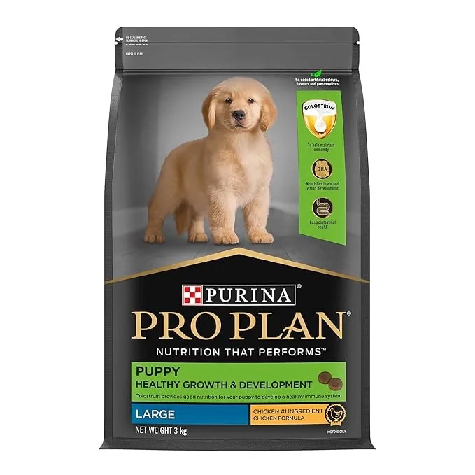 PURINA Pro Plan Puppy Kibble Food for Large Sized Dogs, 3Kg Pack image 1