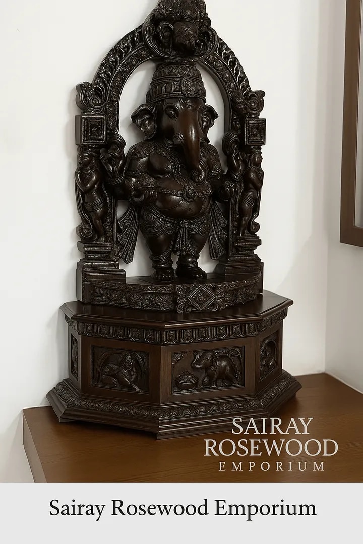 Lord Ganesha Wooden Idol image 1