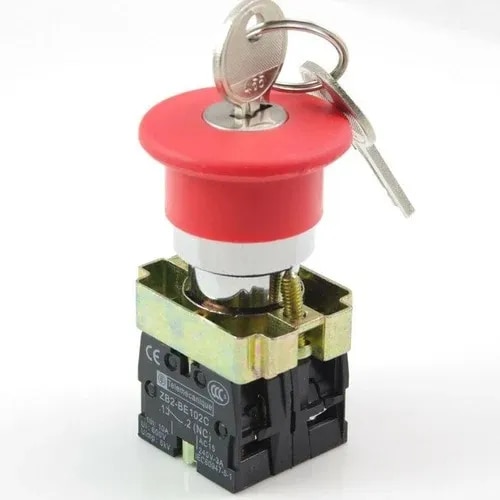 Key reset emergency Stop Button image 1