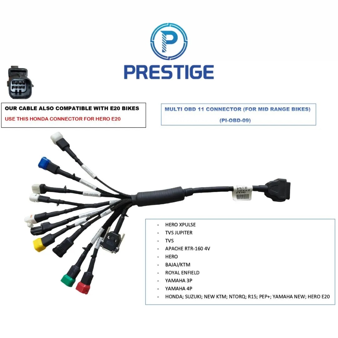 OBD 11 Pin Cable for BS6 Bikes - Motorcycle Diagnostic Tool Cable image 1