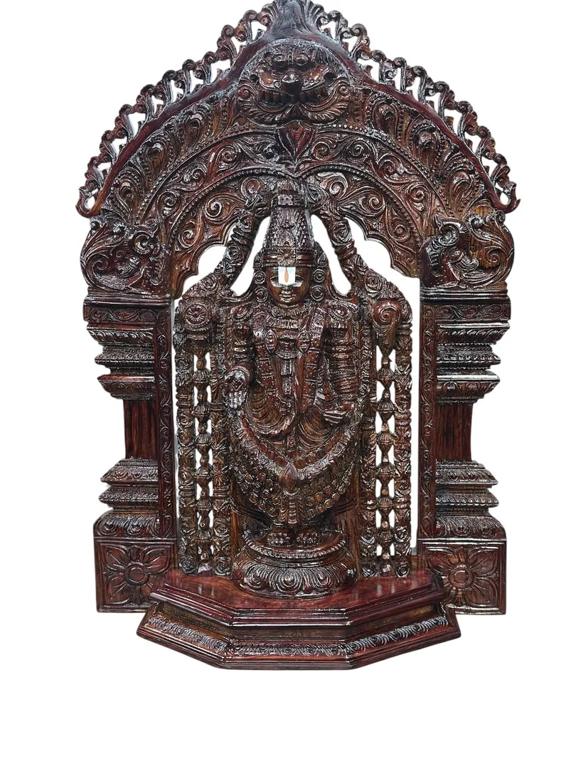 Lord Ganesha Wooden Idol image 1