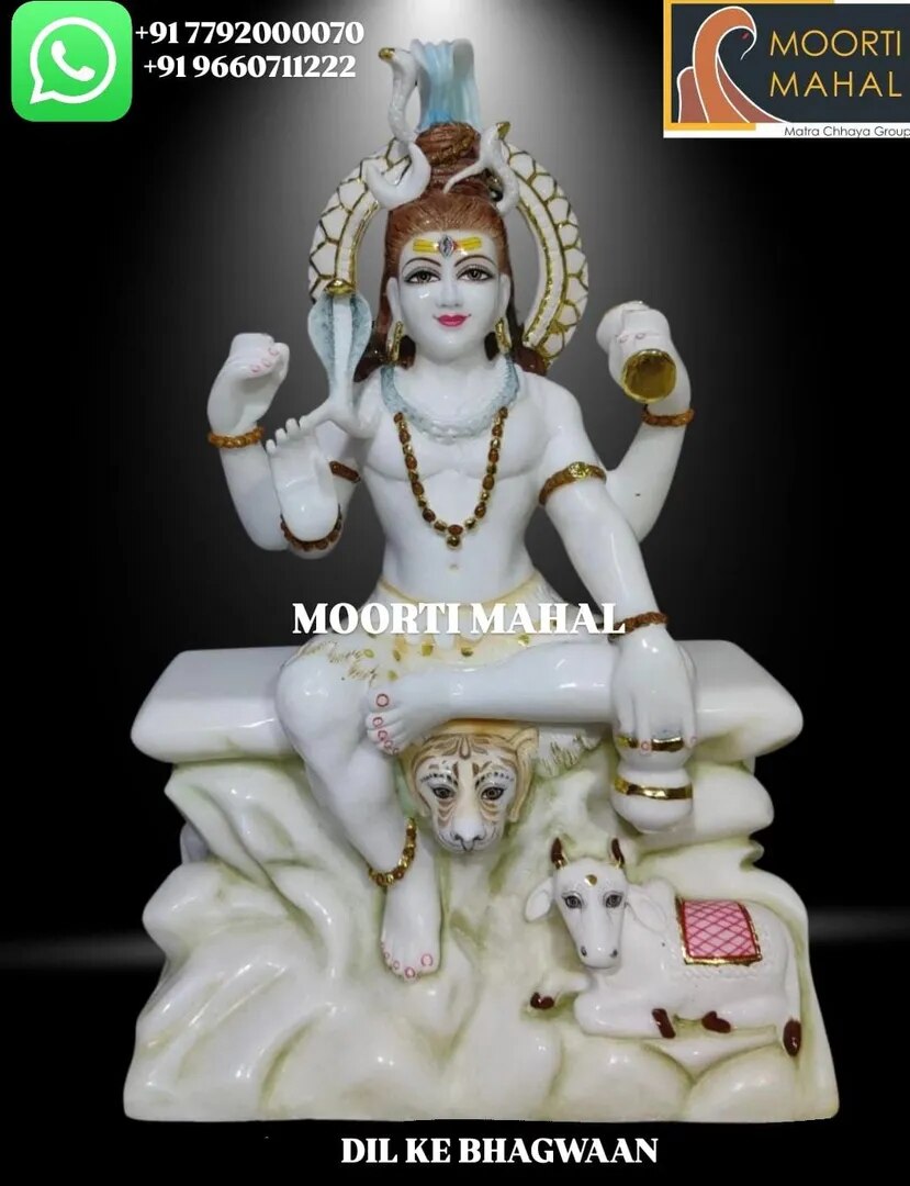 MARBLE SHIVA STATUE image 1