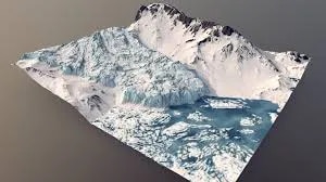 Glacial LANDSCAPE, 3D Raised Model/Chart image 1