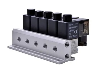 Pneumatic Solenoid Valve Manifold Assembly – DC24V, IP65 image 1