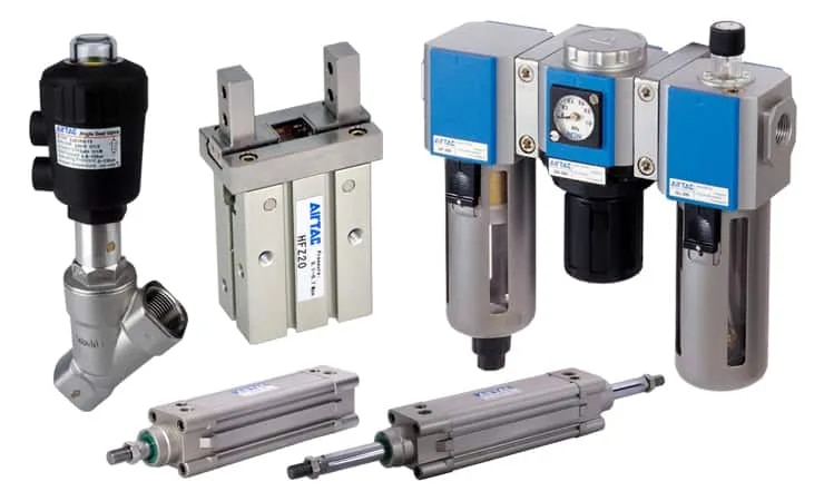 Pneumatic Automation Combo – Gripper, Cylinders, FRL, Angle Seat Valve image 1