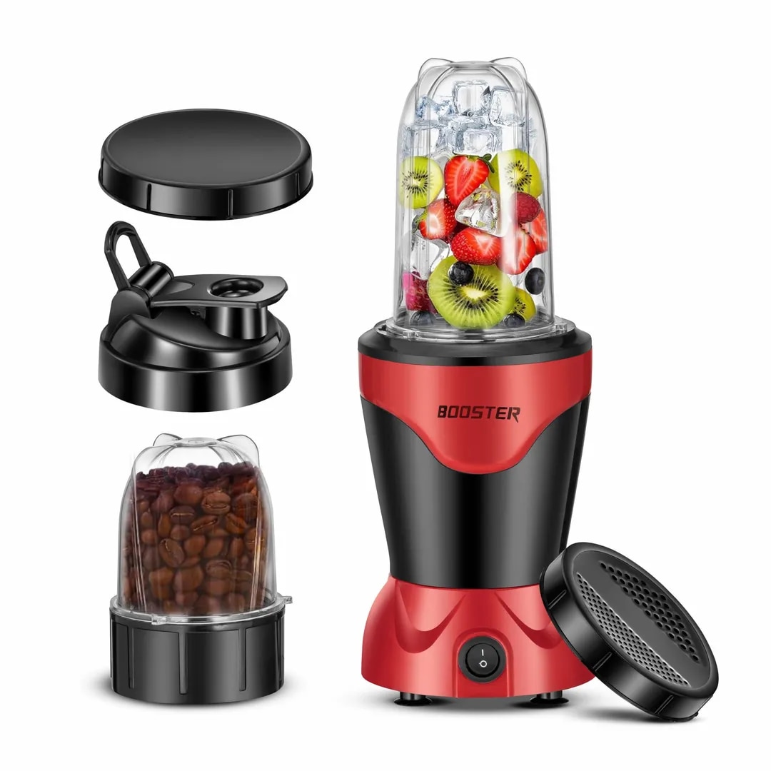 BOOSTER Powerful 400 W Juicer Mixer Grinder 400 W Juicer Mixer Grinder (Nutri_Pro | 2 Jars | Black, Red) image 1