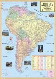 South America Political Map (100x70cm) image 1