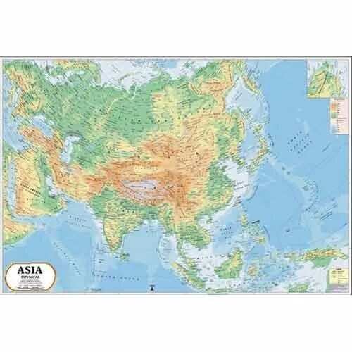 Asia Physical Map (100x70cm) image 1