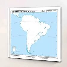 South America Physical Map (100x70cm) image 1