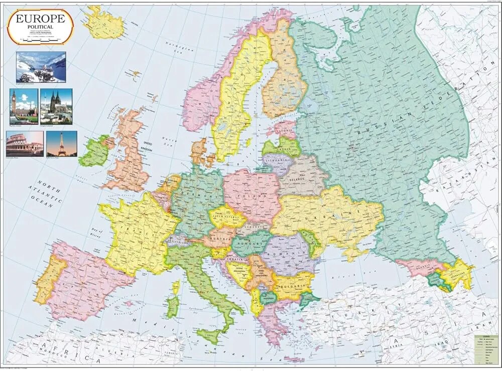 Europe Political Map (100x70cm) image 1