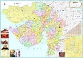 Gujarat Physical Map (70x100cm) image 1
