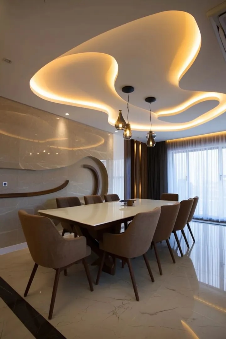 Gypsum Ceiling with LED Design image 1