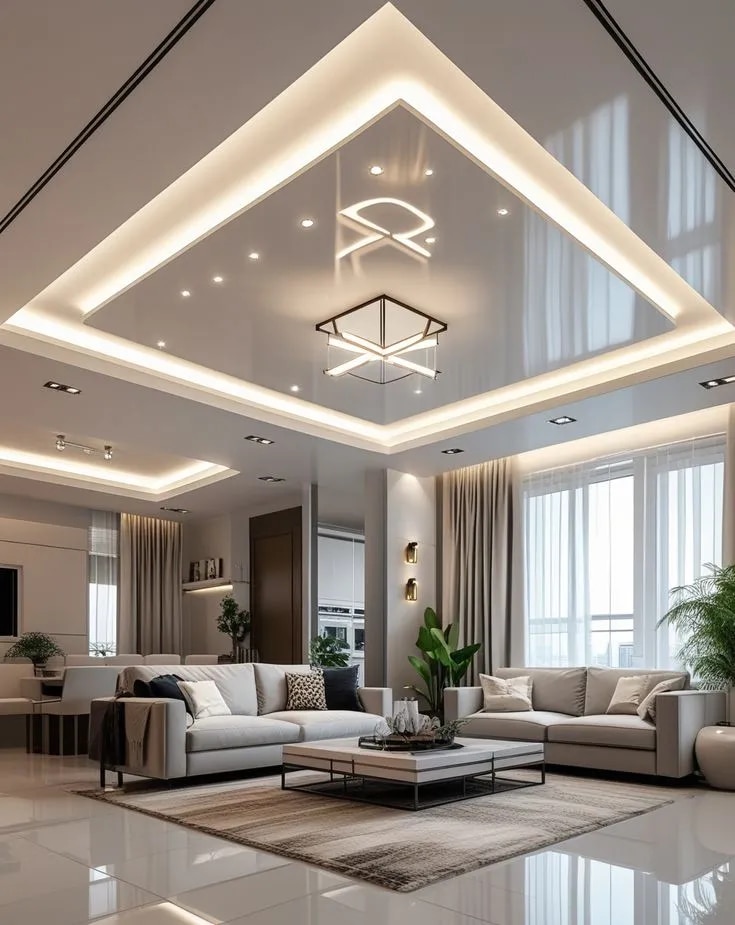 Contemporary False Ceiling Interiors image 1