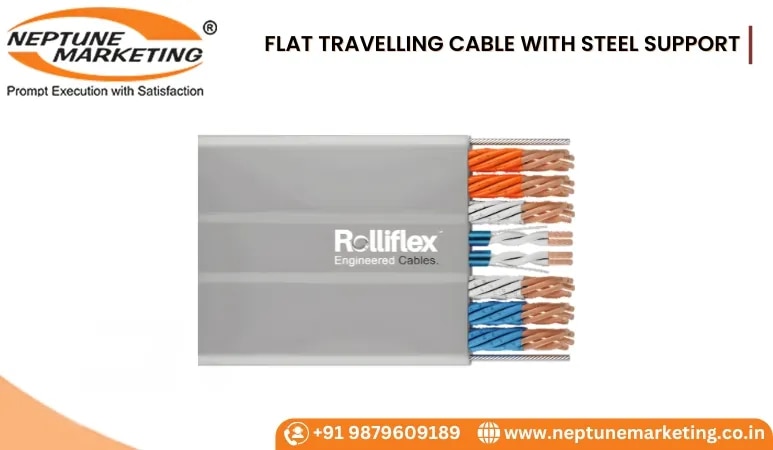 FLAT TRAVELLING CABLE WITH STEEL SUPPORT image 1
