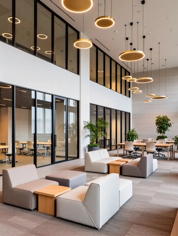 Elegant Aluminium Partition Panels for Modern Offices image 1