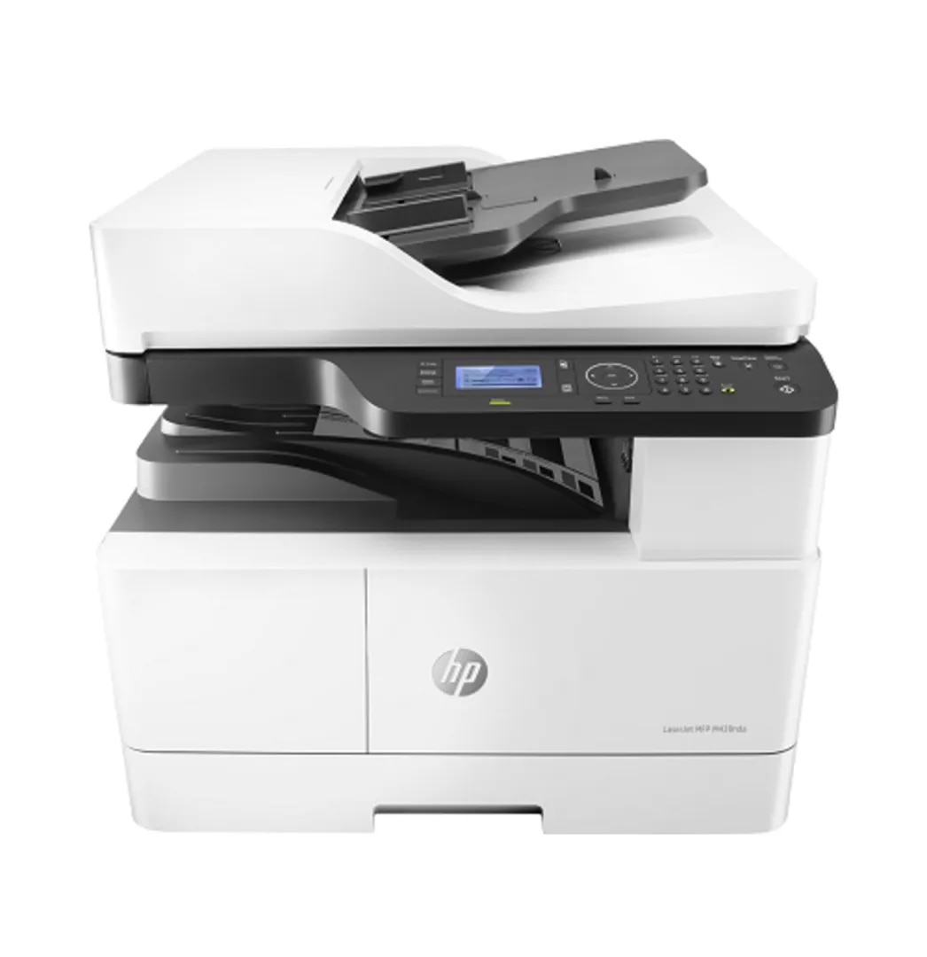 HP LaserJet M438NDA A3 All-in-One Monochrome Laser Photo Copier Machine Printer with Network, Duplex & ADF image 1