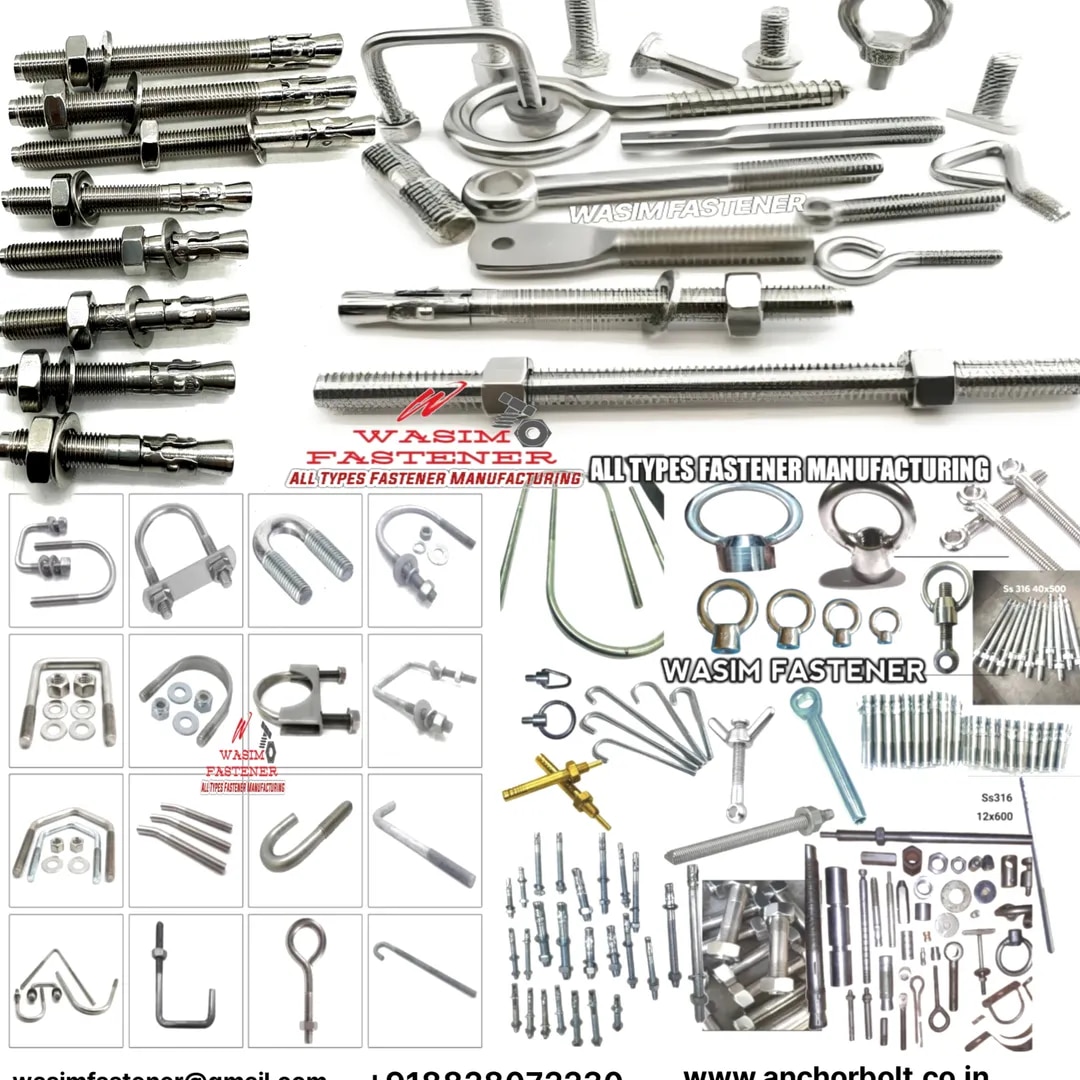 SS 304 Stainless Steel Fasteners – Bolts, Nuts, Washers, U-Bolts, J-Bolts, L-Bolts, Stud Bolts, Anchor Bolts (Worldwide Supplier) image 1