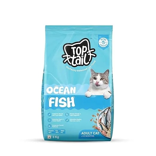 TOPTAIL Ocean Fish Food for Adult Cat (Above 12 Month) 3kg image 1