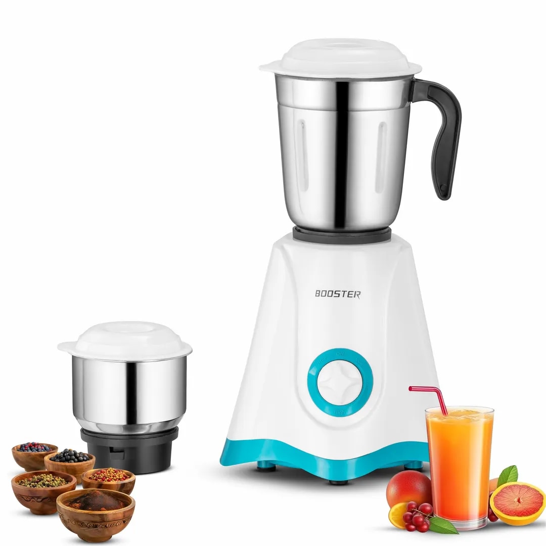 Powerful 550 W Juicer Mixer Grinder 550 W Juicer Mixer Grinder (Star_Mixer | 2 Jars | White & Blue) image 1