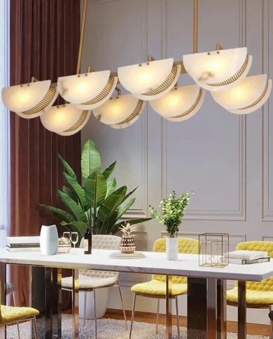 Marbel Interior Rectangular Chandelier image 1
