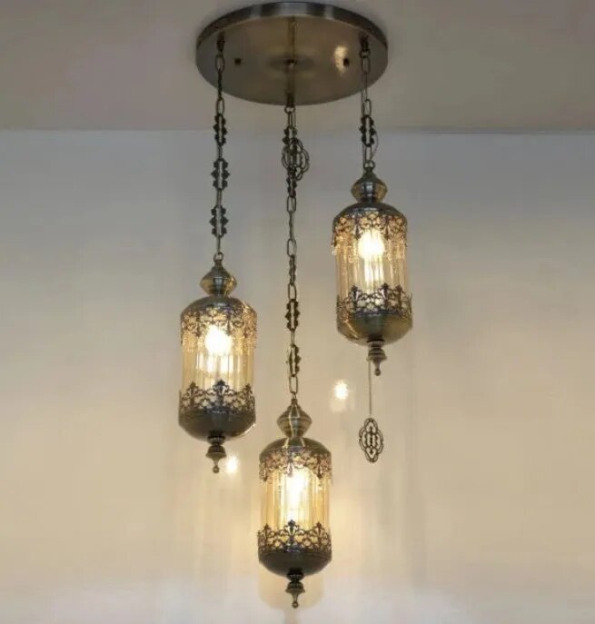 Set of 3 Moroccan Pendant Light image 1
