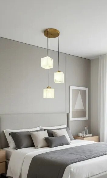 3 Light Marble Pendant Light image 1