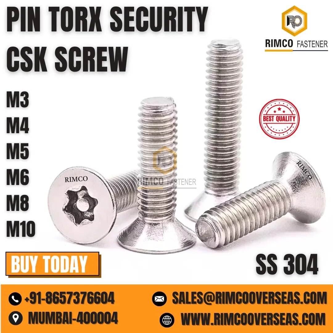 SS 304 CSK PIN TORX SCREW image 1