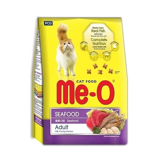 Me-O Adult Dry Cat Food, Seafood Flavor, 3 Kg image 1