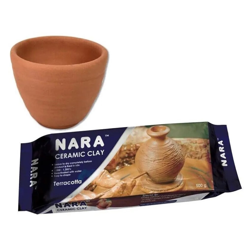 Nara Ceramic Clay 500 Grams of Terracotta Colour image 1