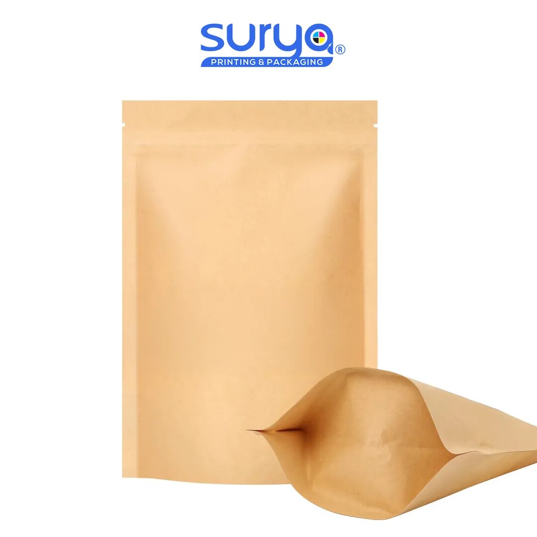 Kraft Ziplock Inner Foil Stand-Up Pouch image 1