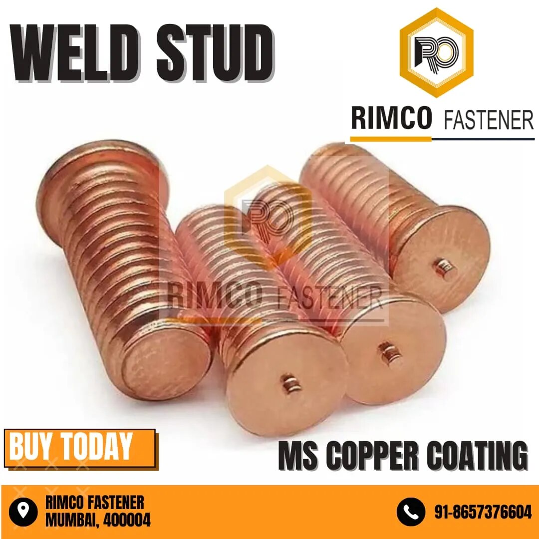 MS COPPER COTED WELD STUD image 1