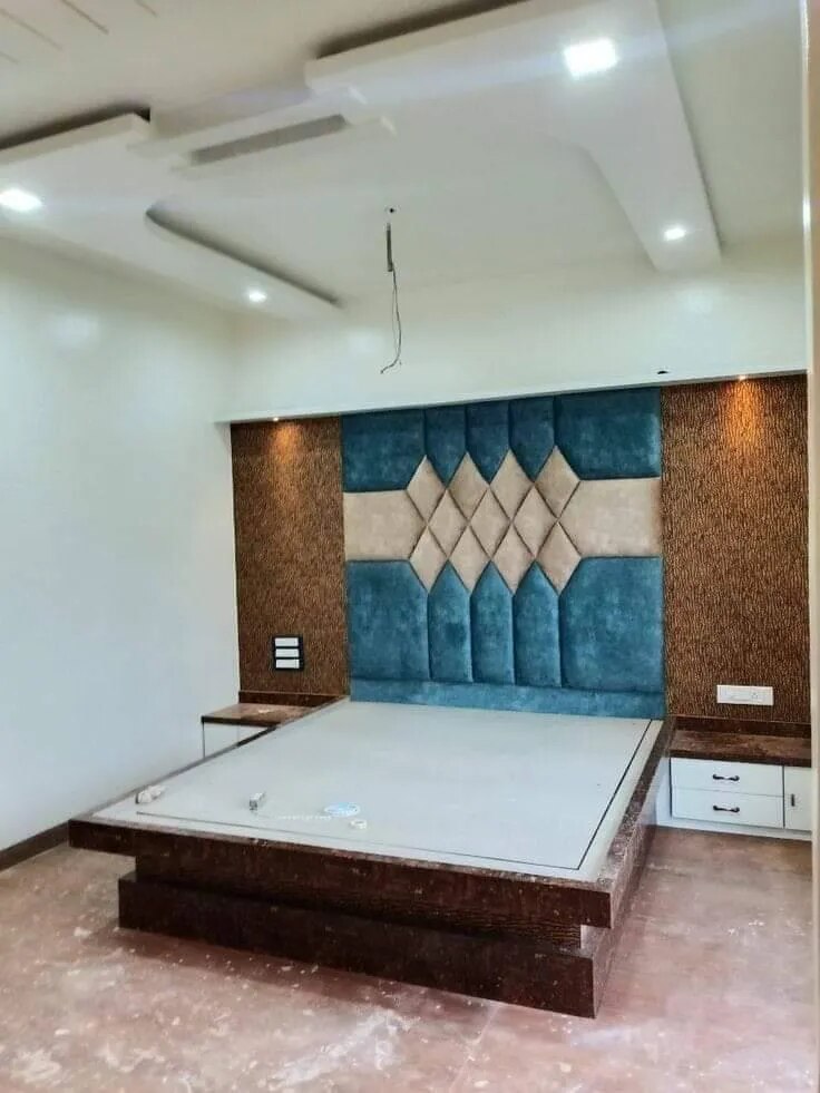 wooden plywood double bed image 1